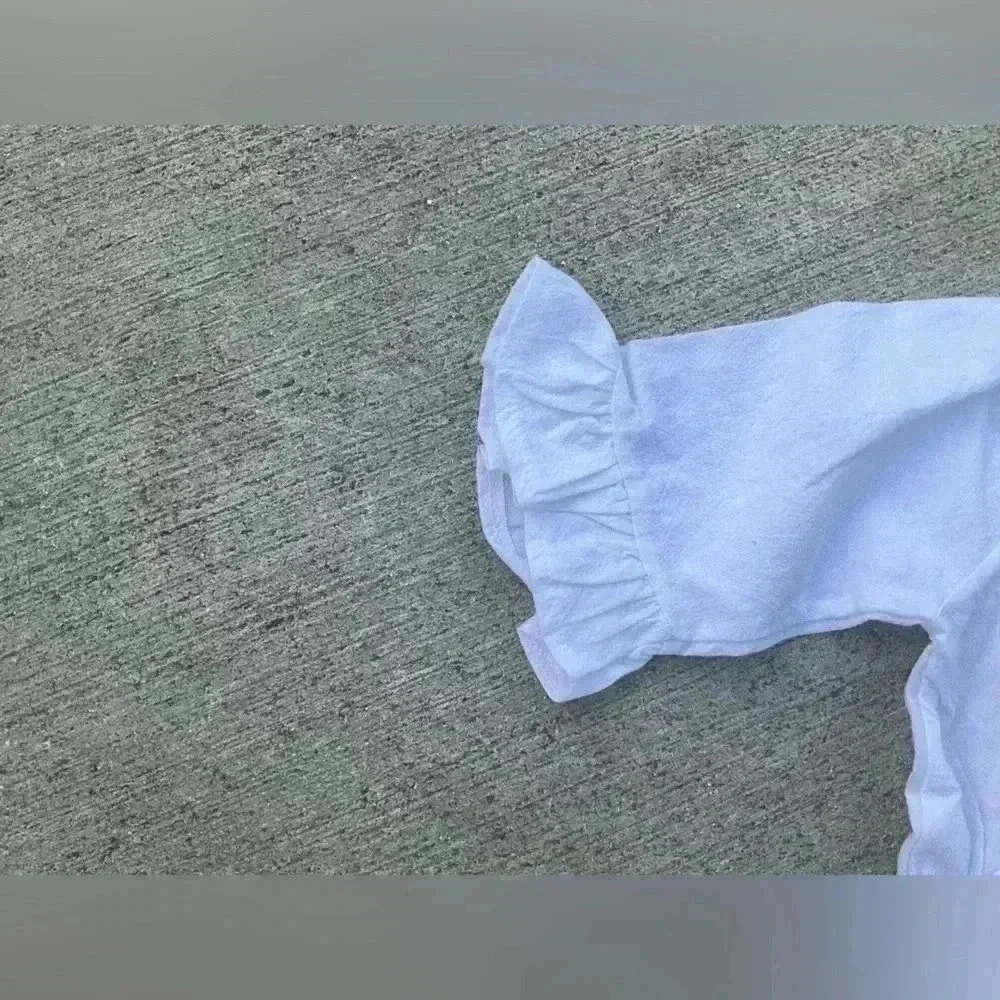 White baby bow romper - Picture 3 of 6